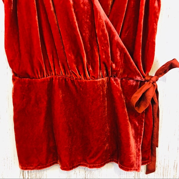 New With Tags Express Orange Velvet Wrap Cami. - Picture 3 of 8